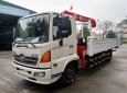 Cần bán xe tải cẩu Hino FC 9JLTC 2019, màu trắng
